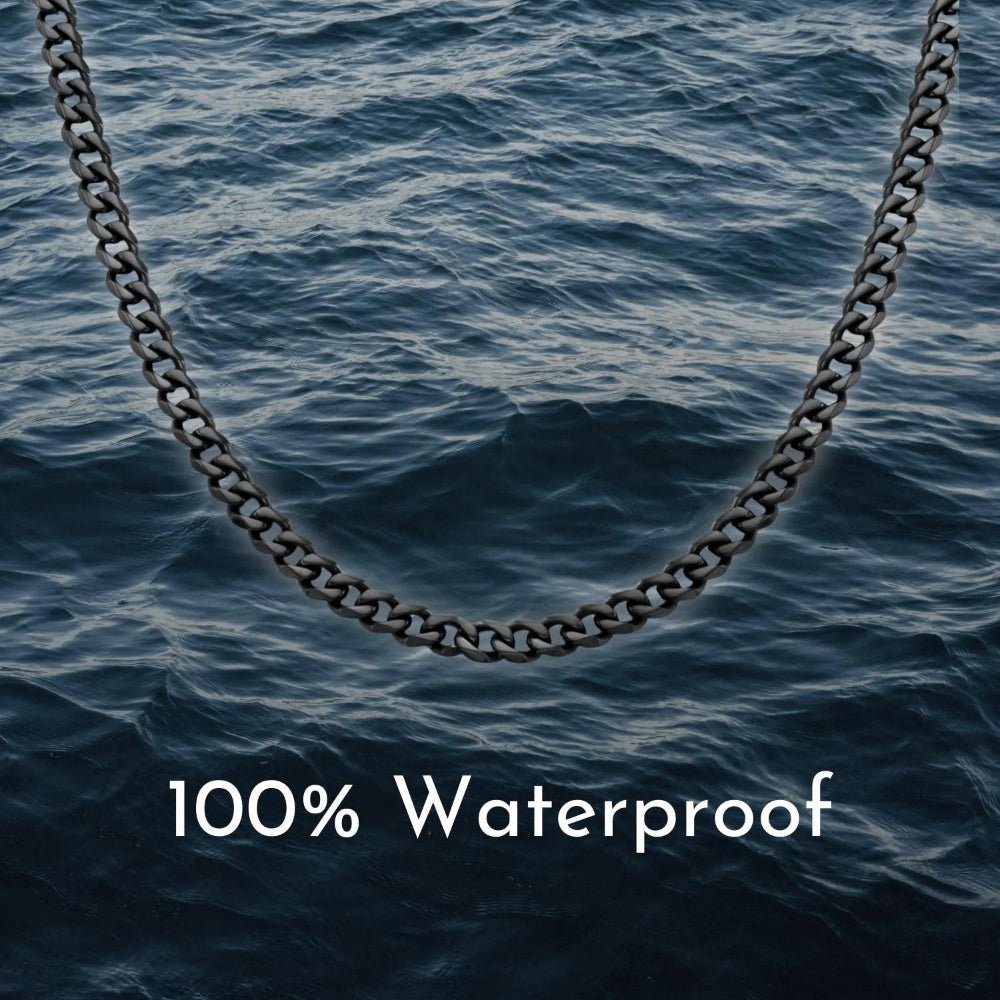Black Necklace , Stainless Steel Black Curb Cuban Link Chain Necklace , Black Necklace for Men and Women , Gift for Him , Mens Black Chains