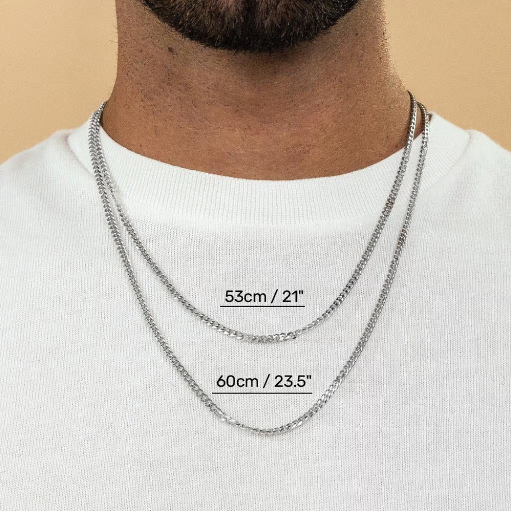 Black Necklace , Stainless Steel Black Curb Cuban Link Chain Necklace , Black Necklace for Men and Women , Gift for Him , Mens Black Chains